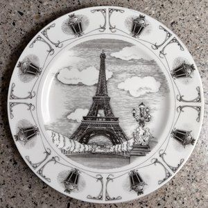 Slice of Life Eiffel Tower Collector's Dinner Plate